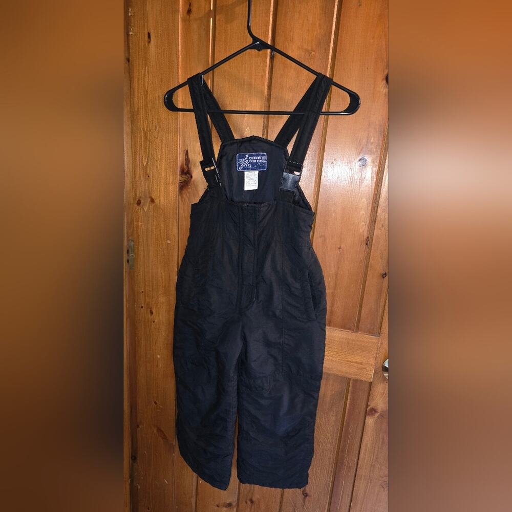 Unisex kids Black snow overalls